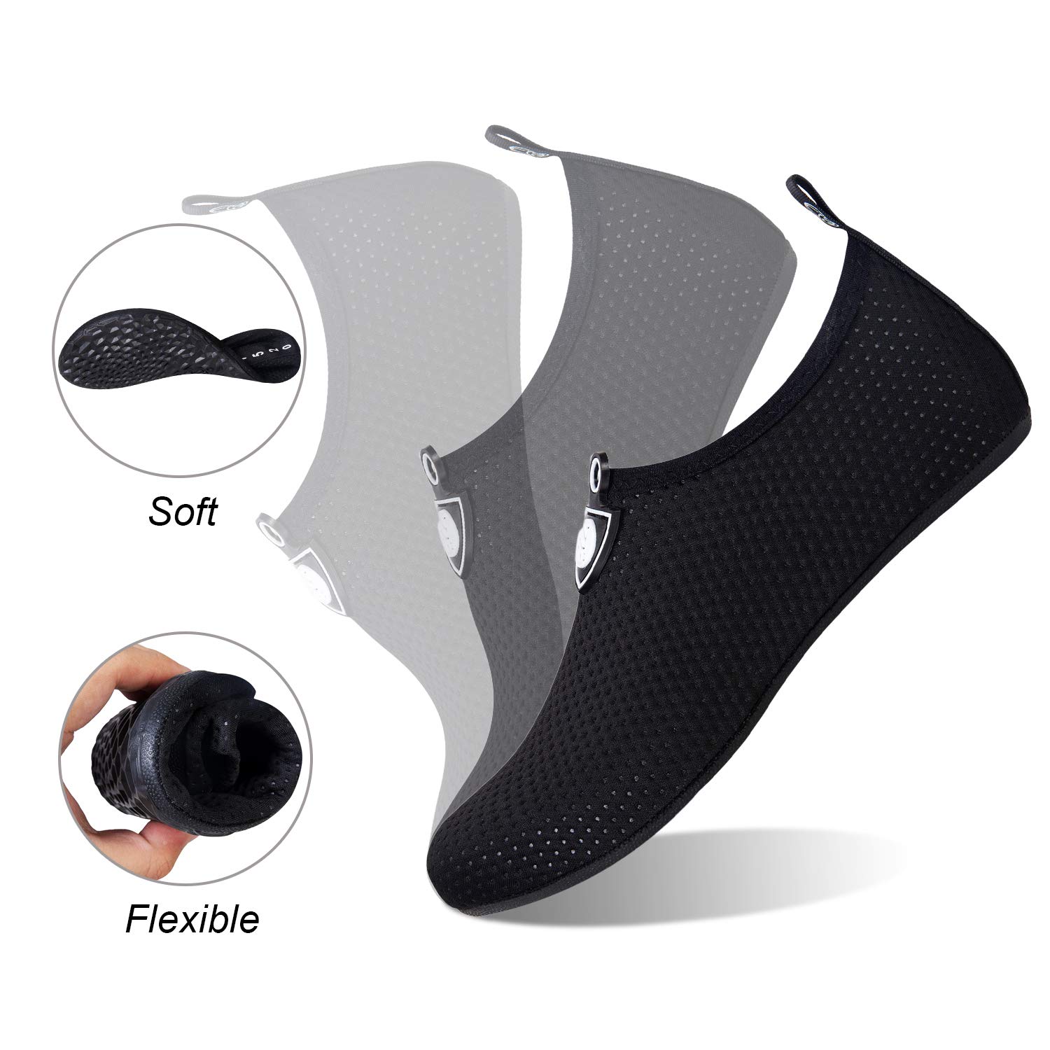 WateLves Water Shoes for Women & Men - Barefoot Quick-Dry Aqua Socks for Beach, Swim, Surf, Yoga & Exercise - Lightweight & Breathable with Translucent Soles - Perfect for Water Sports, Pool, and Outdoor Activities