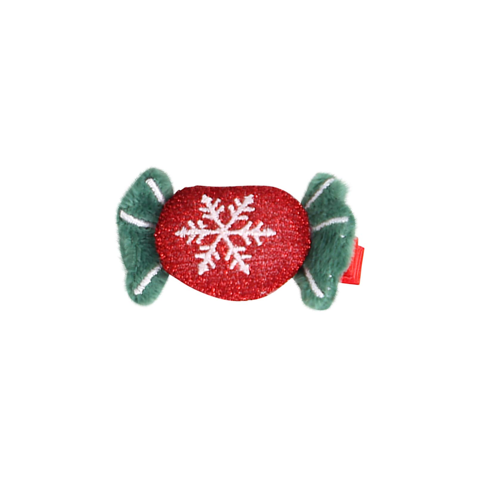 Boddenly Cartoon 2-Inch Christmas Hair Clips for Girls - Red White & Blue Hair Accessories, Plush Hairpins, Holiday Home Decor - Perfect for Christmas Parties, Gifts & Tree Ornaments