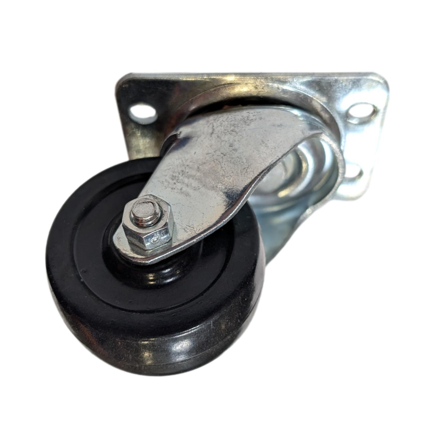2-Pack 15/16 Inch Heavy Duty Hard Rubber Swivel Casters - 125 lbs Capacity Each - Ideal for Furniture, Carts, and Industrial Equipment
