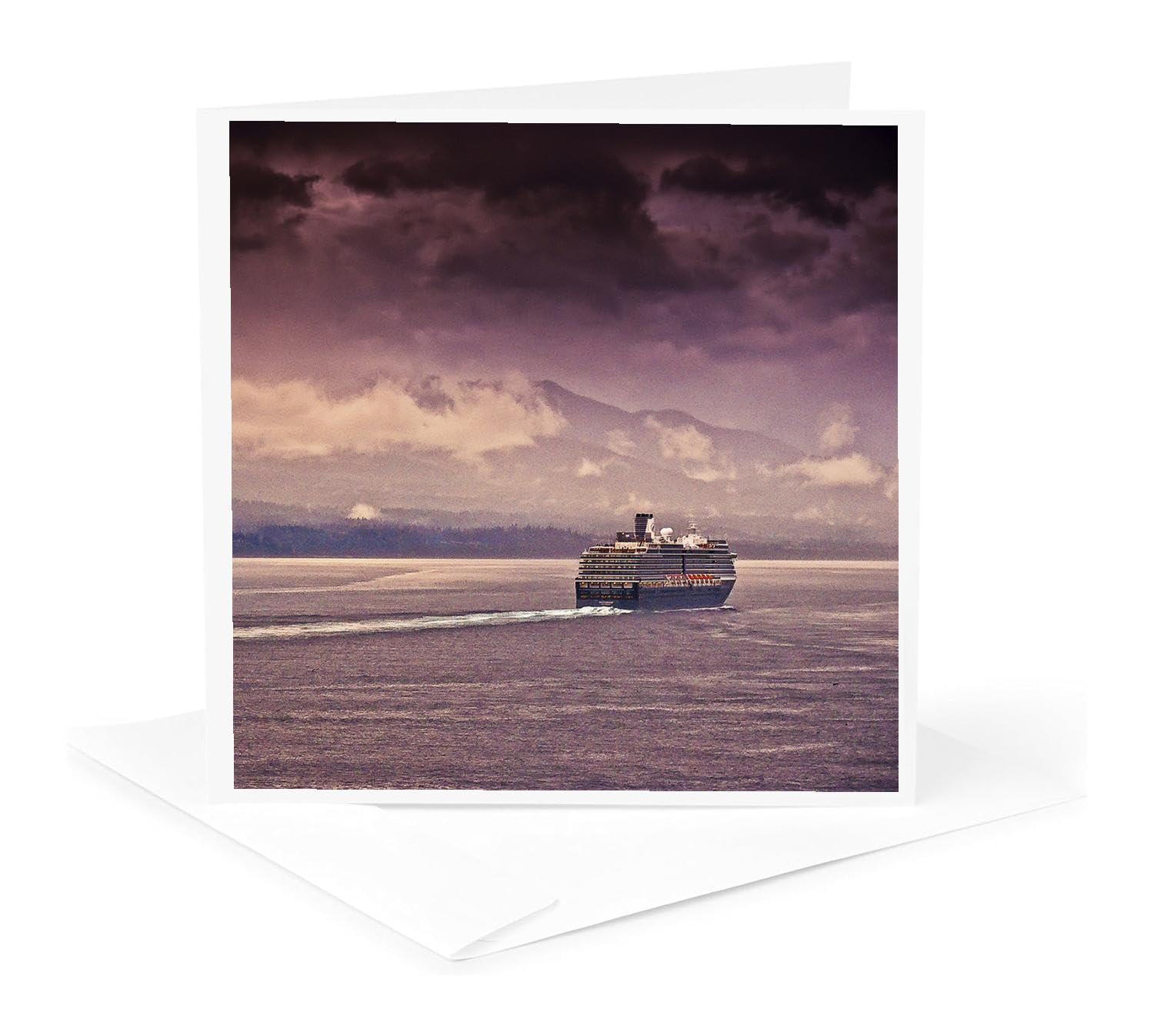 Alaska Cruise Ship Travel Greeting Card - Stunning Photography for Travel Enthusiasts - Perfect for Birthdays, Anniversaries & Holiday Wishes