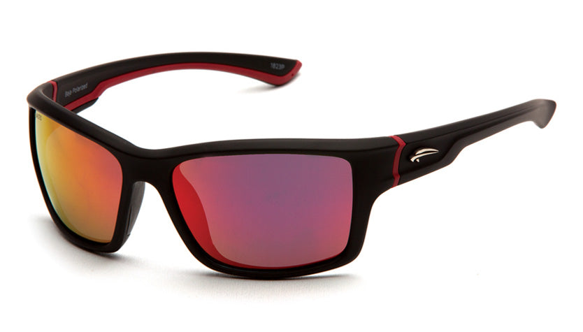 Red Wraparound Polarized Sports Sunglasses - UV Protection & Anti-Glare for Running, Cycling & Outdoor Activities
