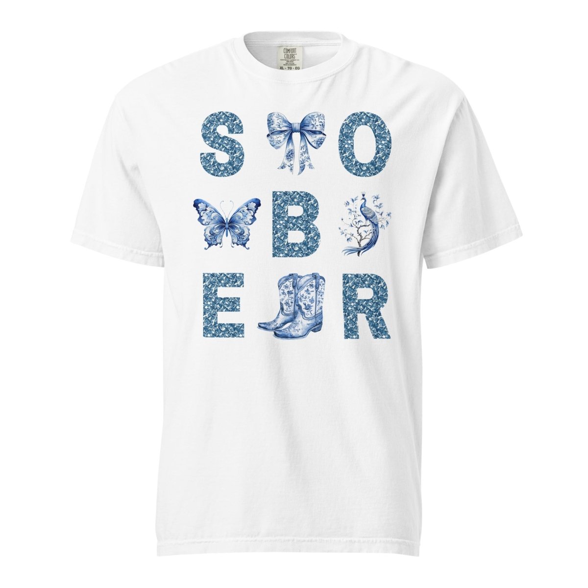 SOBER - Chinoiserie Inspired Heavyweight Unisex T-Shirt for Men & Women | Vintage Asian Style Cotton Tee for Casual Wear, Street Fashion & Artistic Outfits