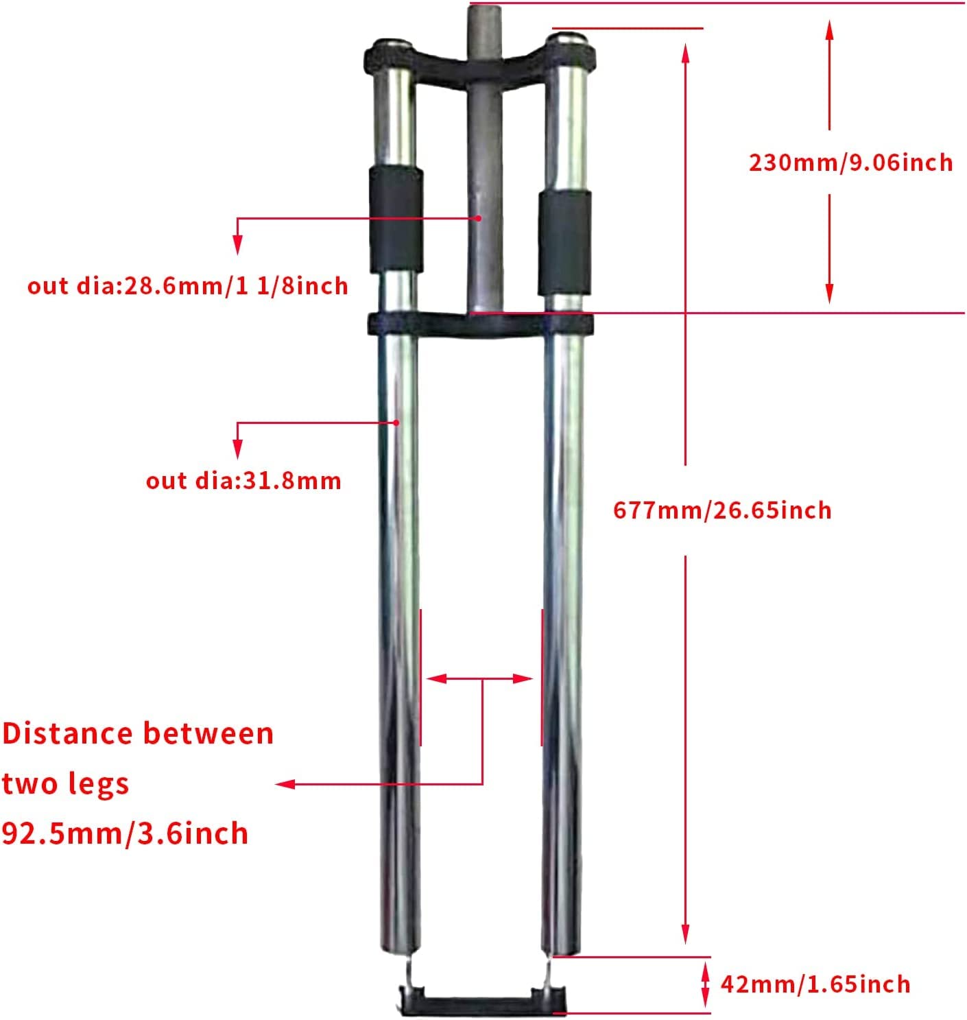 Black Felt Faker Gas Tank Frame 3.4L for Motorized Bicycle - 26inch Non-Suspension Fork & Headset - Perfect for DIY Bike Projects & Urban Commuting