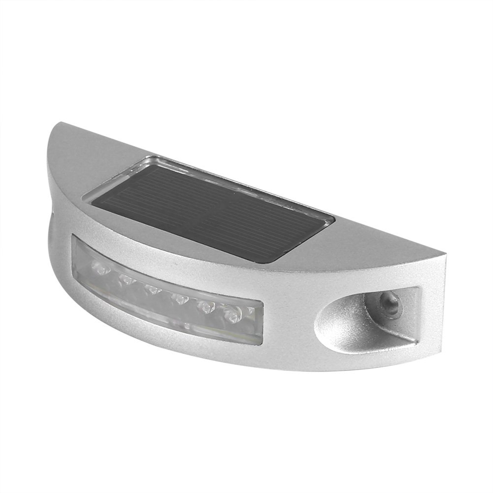 Garosa 6-Pack Solar Pathway Lights - Waterproof IP68 LED Outdoor Driveway Lighting with Cast Aluminum Housing, Solar Powered for Garden, Yard, Walkway & Landscape Decoration (Red) - Perfect for Nighttime Safety and Elegant Outdoor Ambience
