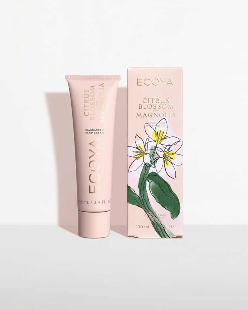 Ecoya Hand Cream 100ml - Citrus Blossom & Magnolia Scented Moisturizing Lotion for Dry Skin | Perfect for Office, Travel & Gift Giving