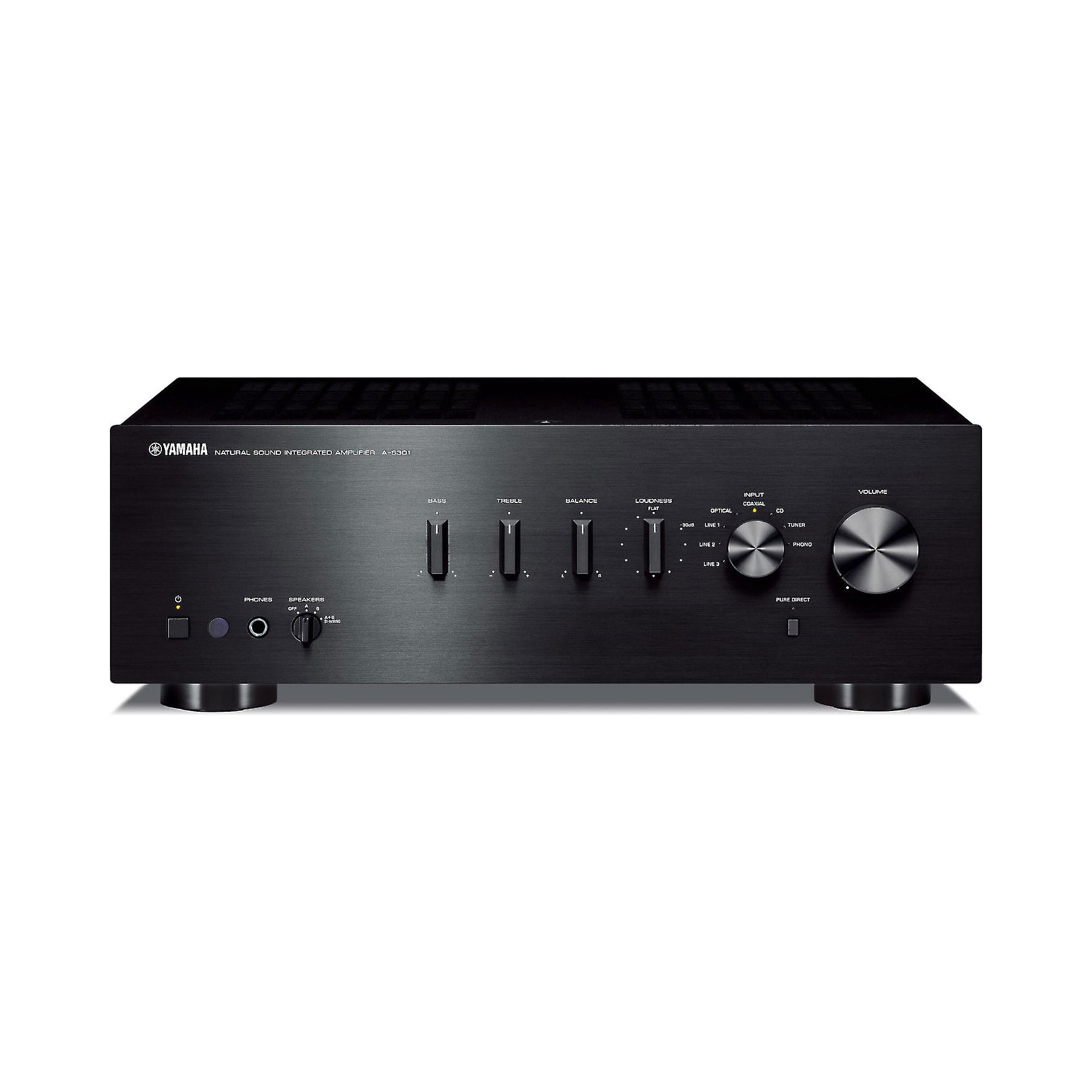 Yamaha A-S301 Integrated Stereo Amplifier - High-Performance Audio Receiver for Home Theater & Music Listening - Perfect for Vinyl, CD Players & Streaming Devices