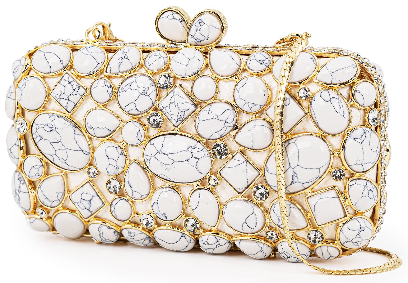 Elegant Turquoise Crystal Evening Clutch Bag for Women - Perfect for Wedding, Bridal Party, Prom & Formal Events | Stylish Bride Accessory & Party Purse