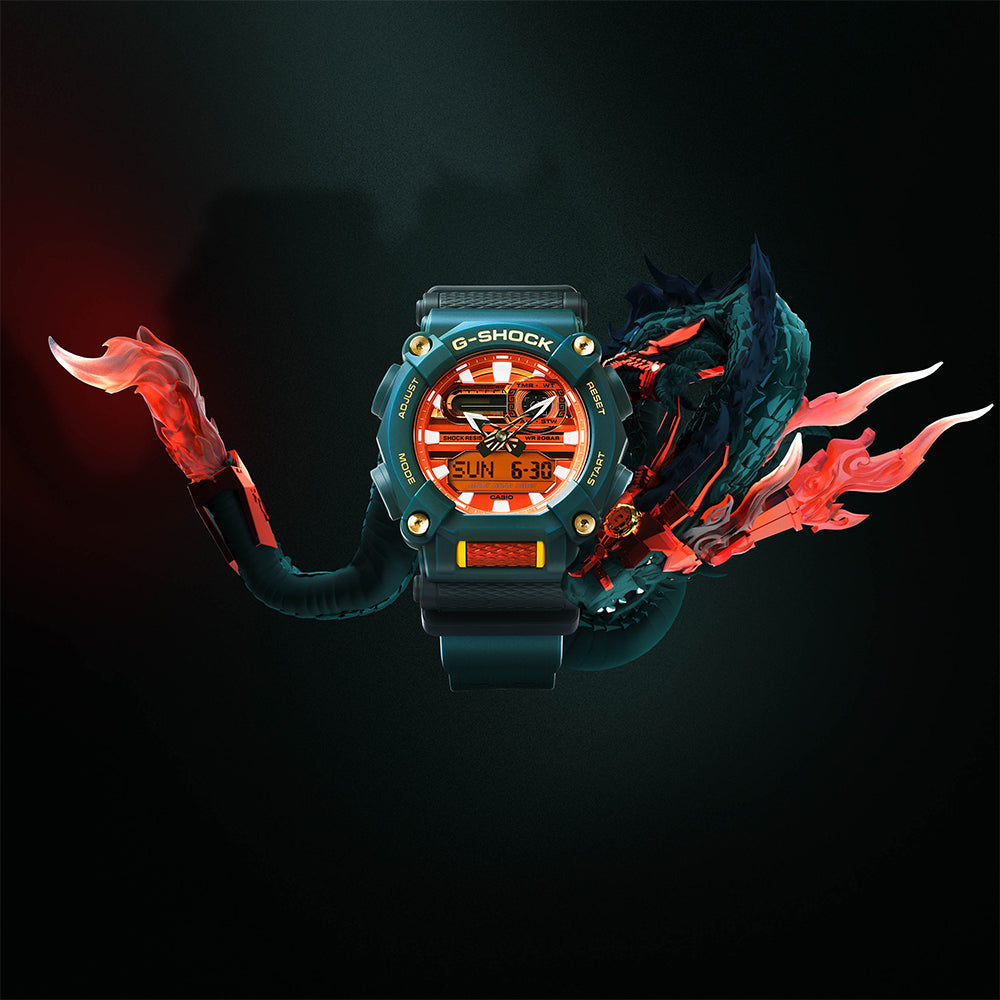 G Shock GA900DBR-3 Far East Pop Street Series Digital Watch - Stylish & Durable for Outdoor Sports, Hiking & Urban Fashion