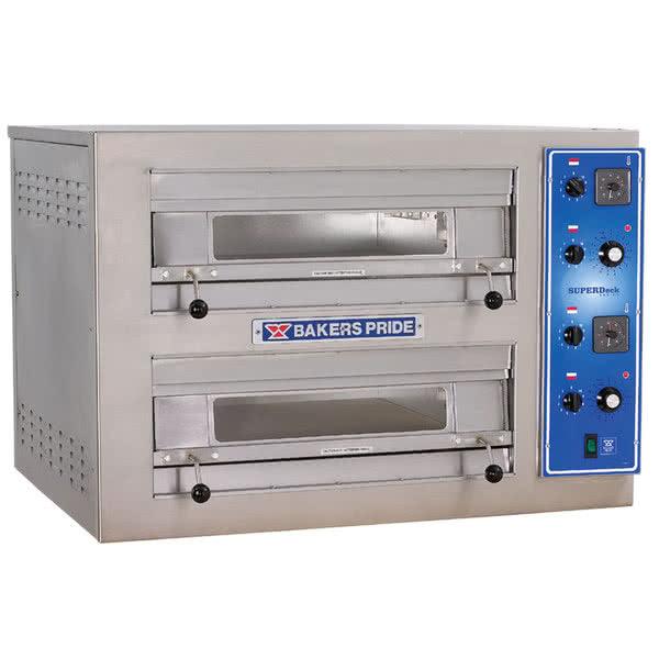 Bakers Pride EP 2 2828 Commercial Double Deck Electric Pizza Oven - 208V/220V/240V, 9500W Countertop Pizza Maker for Restaurants, Pizzerias & Catering Businesses