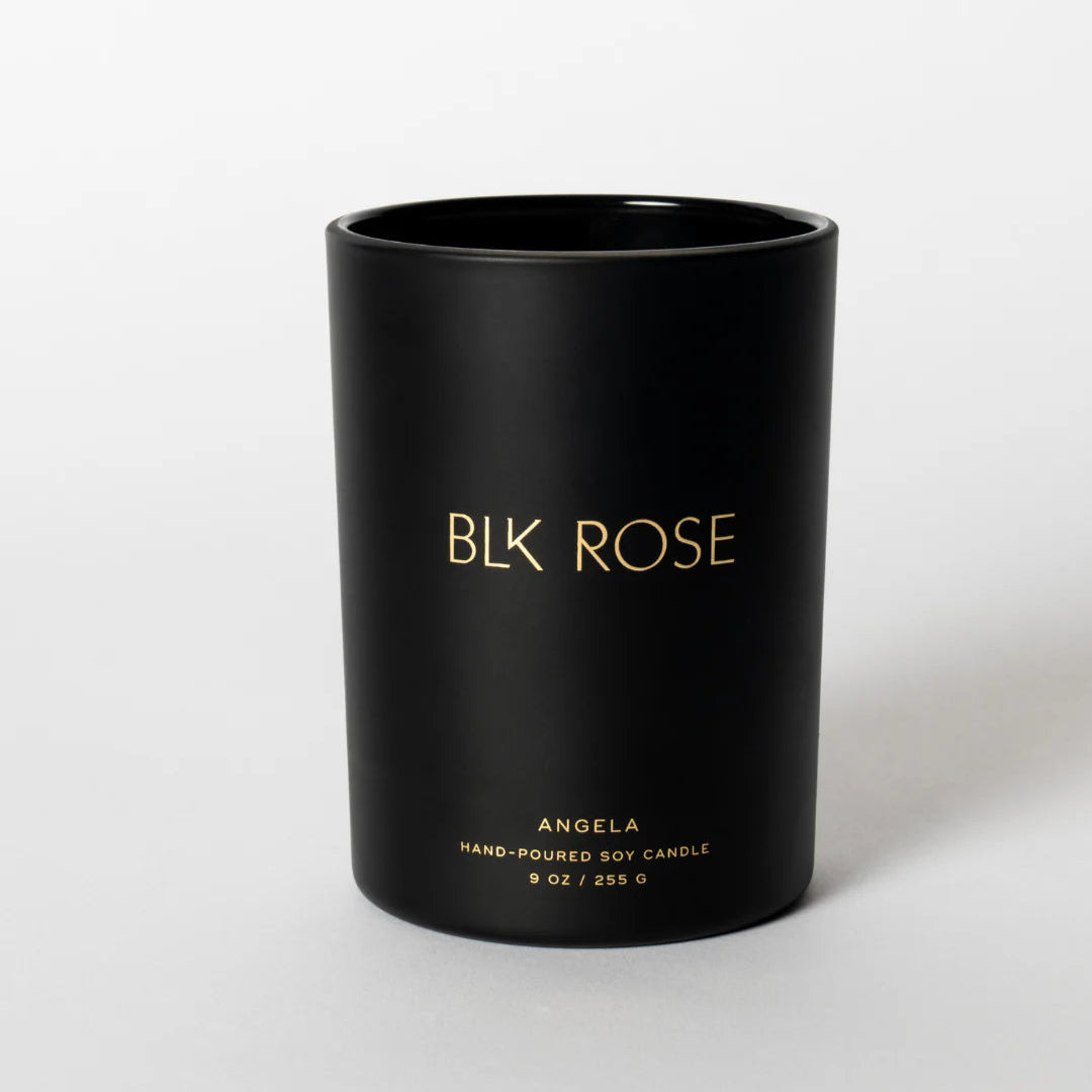 ANGELA Premium Soy Candle - Black Rose Scented Candle for Home, Relaxation & Romantic Ambience | Eco-Friendly, Long-Lasting Fragrance for Bedroom, Bathroom & Gifts