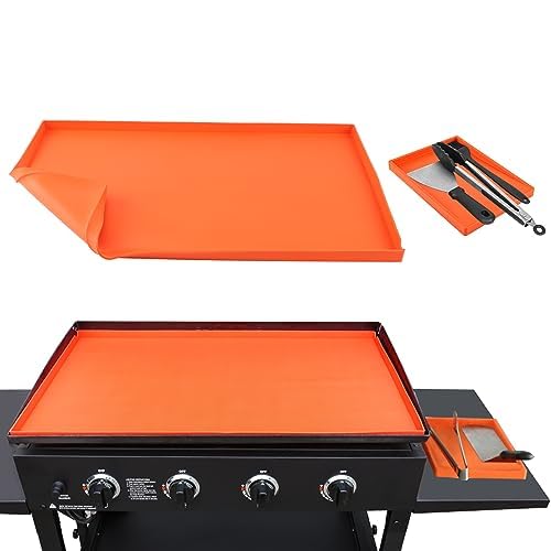 Utheer 36 Inch Heavy Duty Food Grade Silicone Griddle Mat with Spatula Mat for Blackstone Griddle - All Season Cooking Protective Grill Cover - Perfect for Outdoor BBQ, Camping & Backyard Cooking