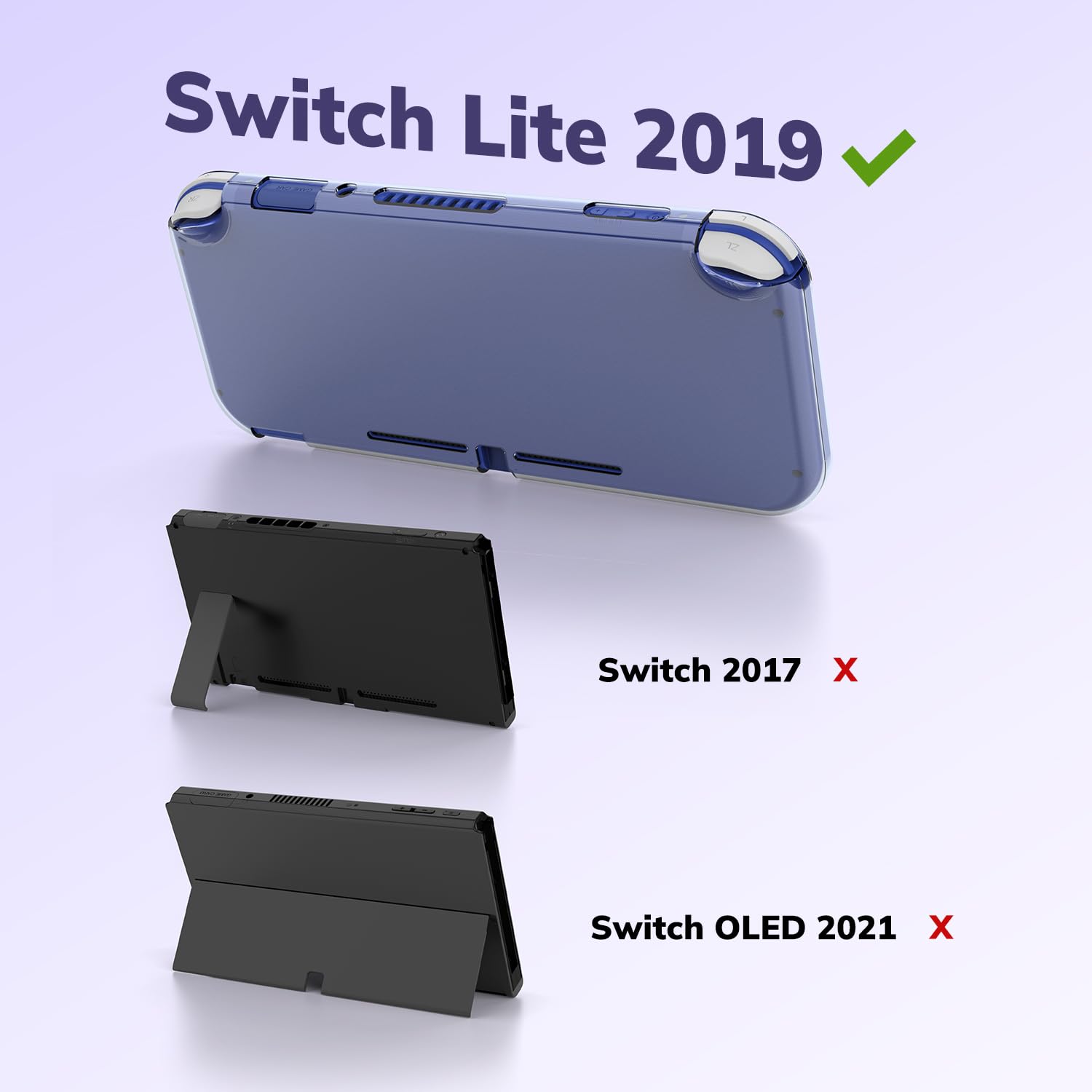 Younik Switch Lite Case - 14-in-1 Accessories Kit with Protective Cover, Game Card Holder, Screen Protectors & Thumb Grips - Portable Carrying Case for Nintendo Switch Lite (Purple) - Perfect for Travel, Gaming On-The-Go & Console Protection