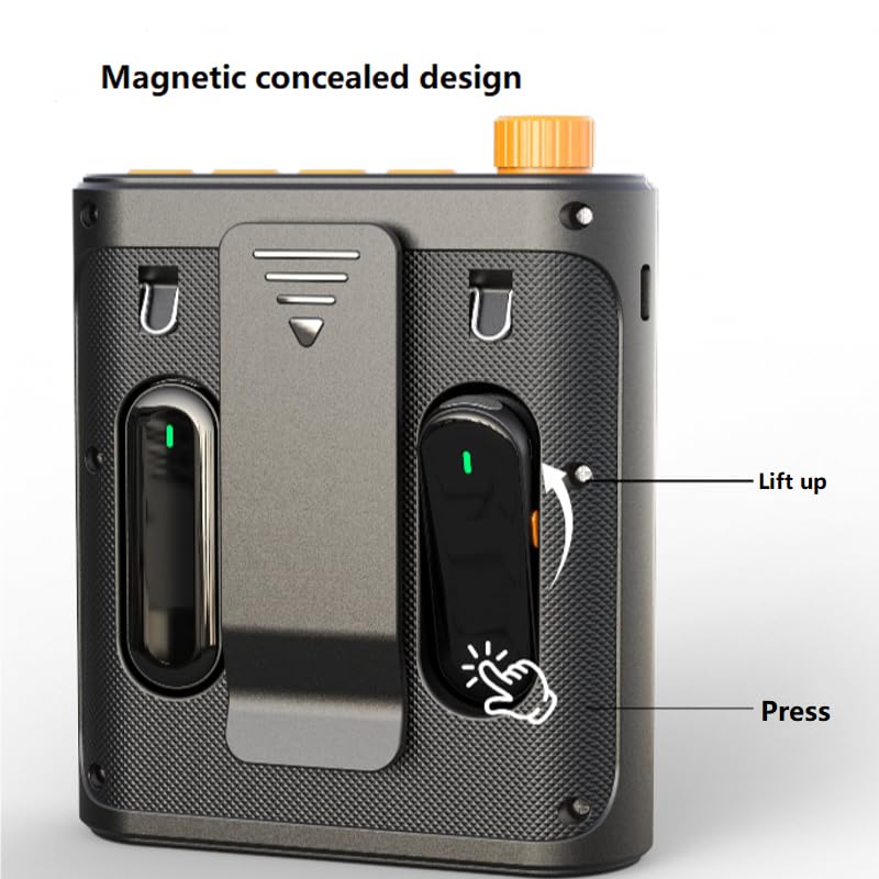 Wireless Voice Amplifier with Bluetooth Lavalier Microphone - Portable Speaker System for Teachers, Presenters & Fitness Instructors | Perfect for Classroom Lectures, Online Streaming, Public Speaking, Business Meetings, Yoga Instruction & Tour Guiding