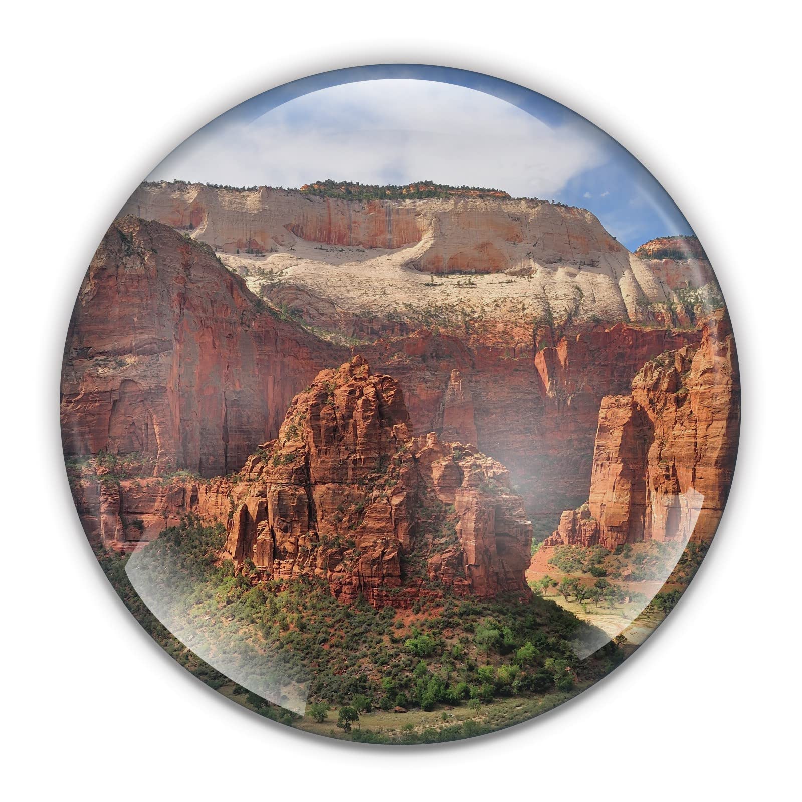 Zion National Park 3 Inch Crystal Dome Paperweight in Elegant Gift Box - Perfect Housewarming, Office Desk Decor & Thoughtful Souvenir Gift for Nature Lovers