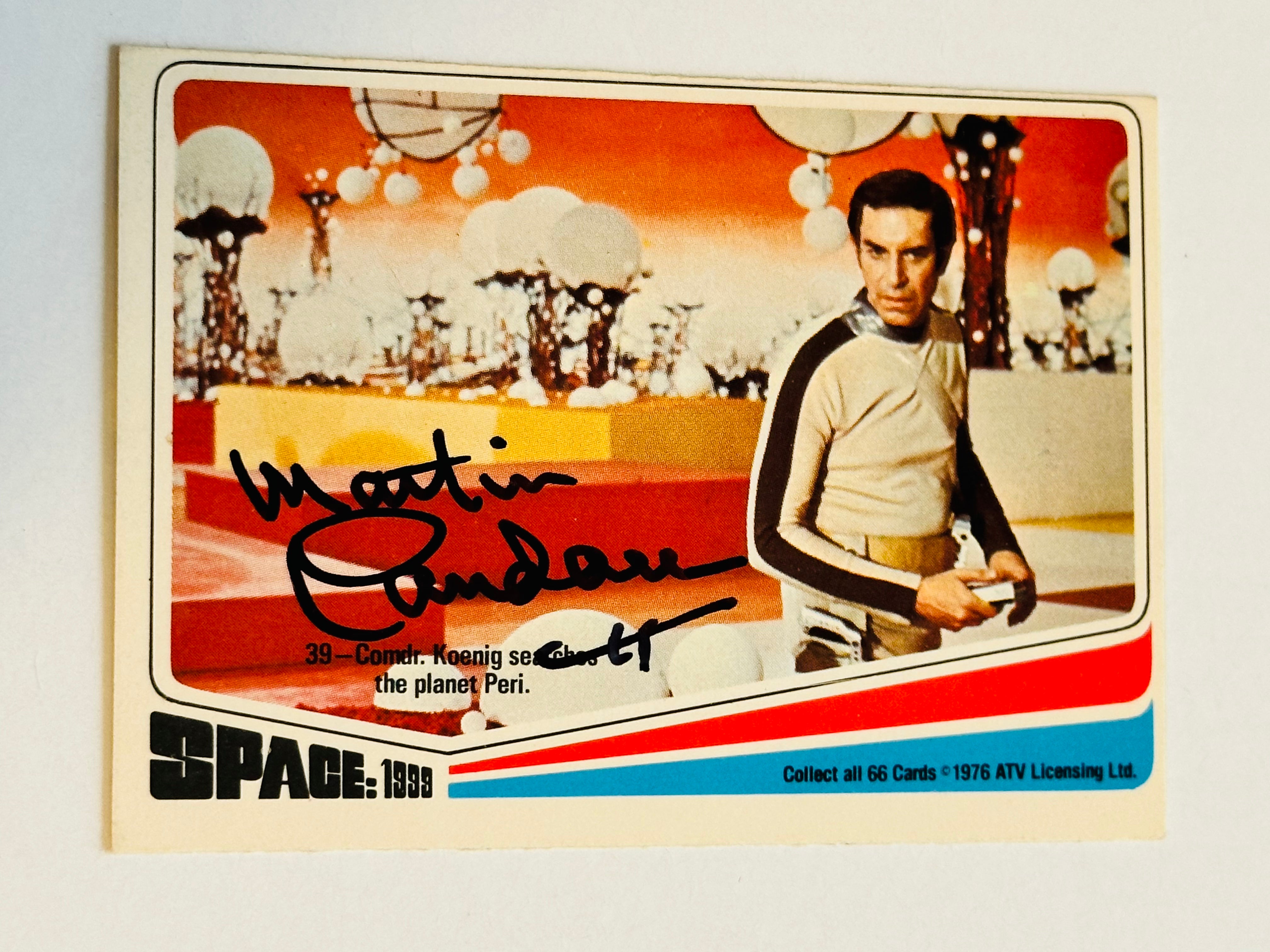 Rare Space 1999 Martin Landau Autographed Trading Card with Certificate of Authenticity (COA) - Perfect for Sci-Fi Collectors and Memorabilia Enthusiasts