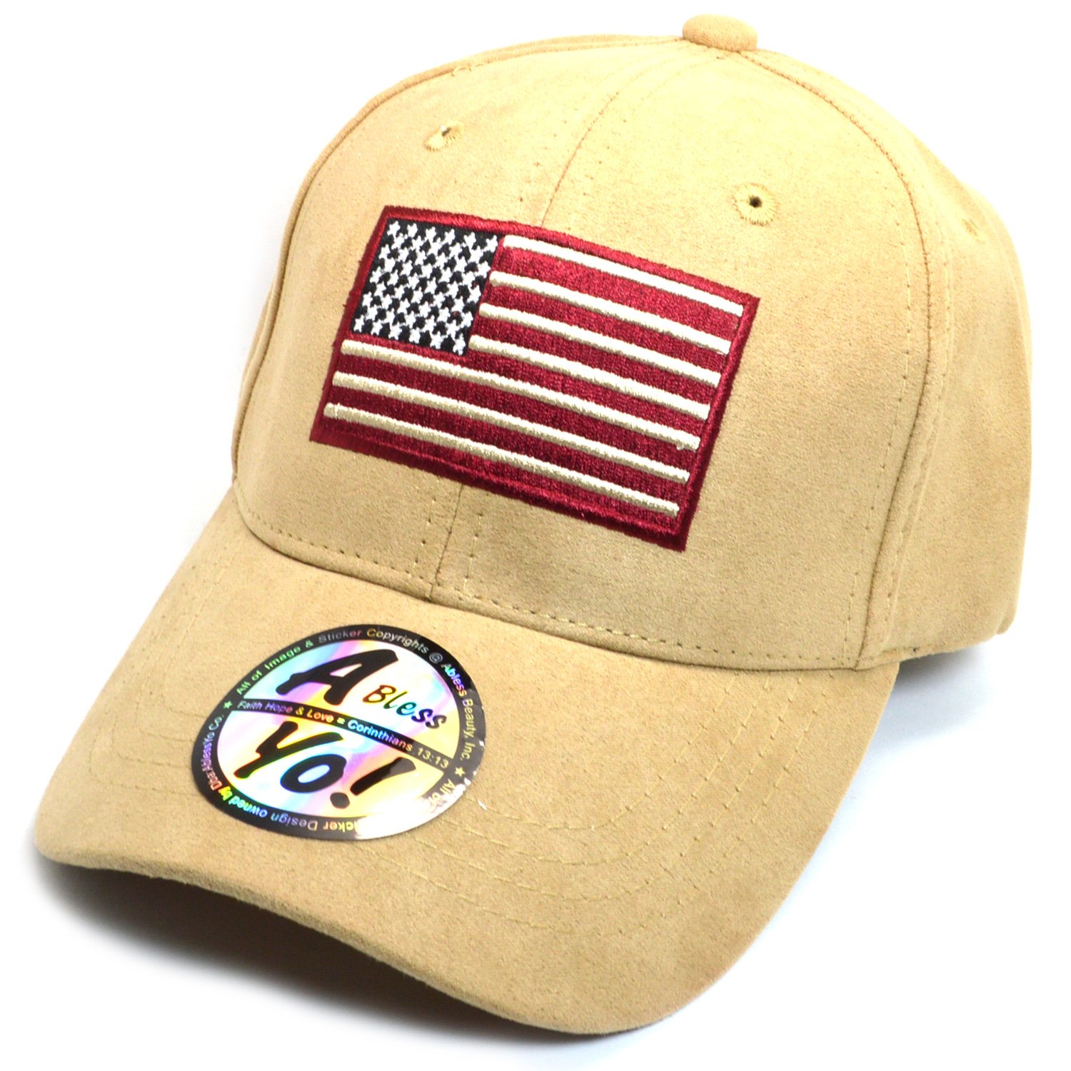 American Flag Embroidered Soft Velvet Baseball Cap - Adjustable Golf & Sports Hat for Men & Women - Perfect for Outdoor Activities, Golfing, Hiking, and Patriotic Events