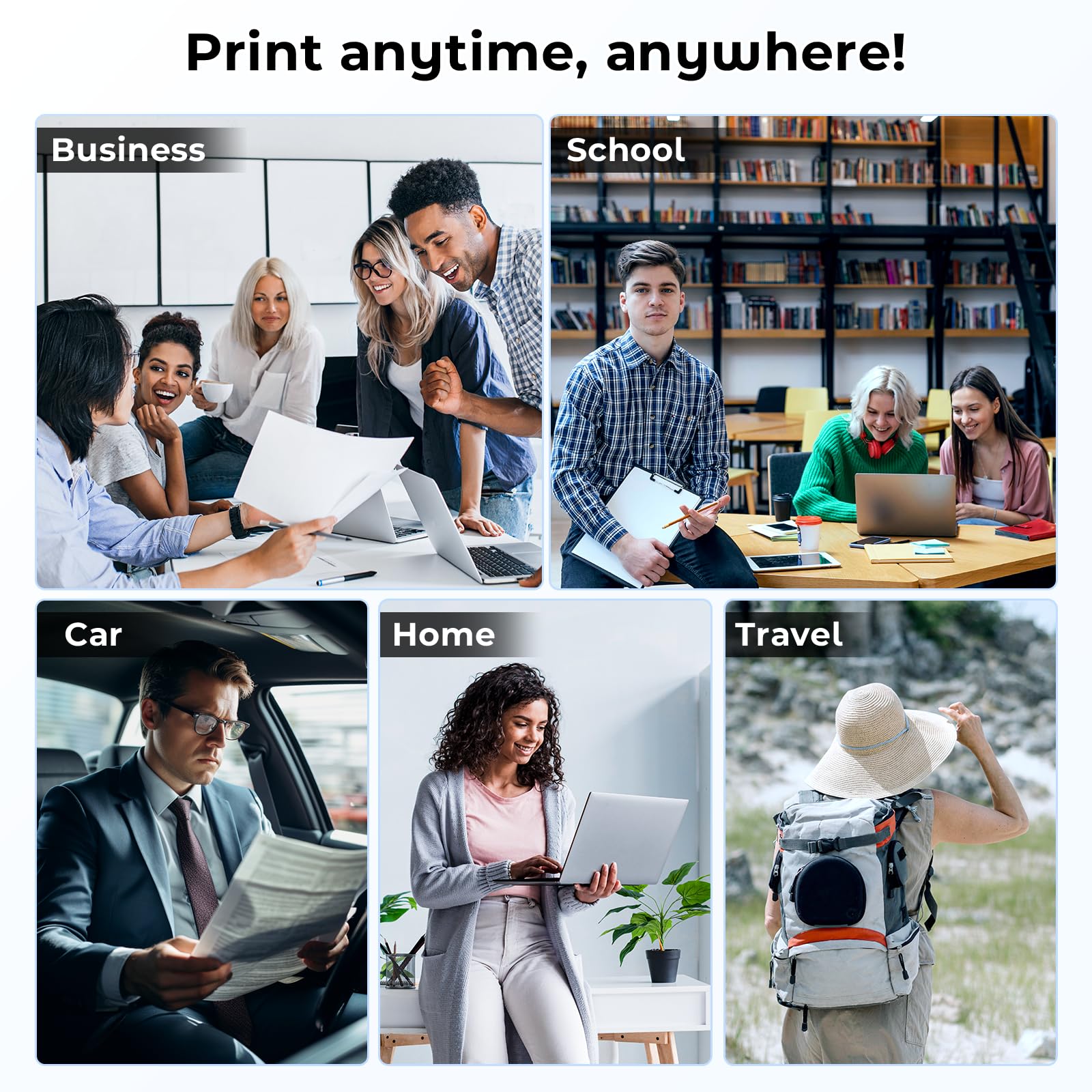 Portable Bluetooth Thermal Printer - M832 Inkless Printer for Phone, Laptop & Tablet | Supports 8.5