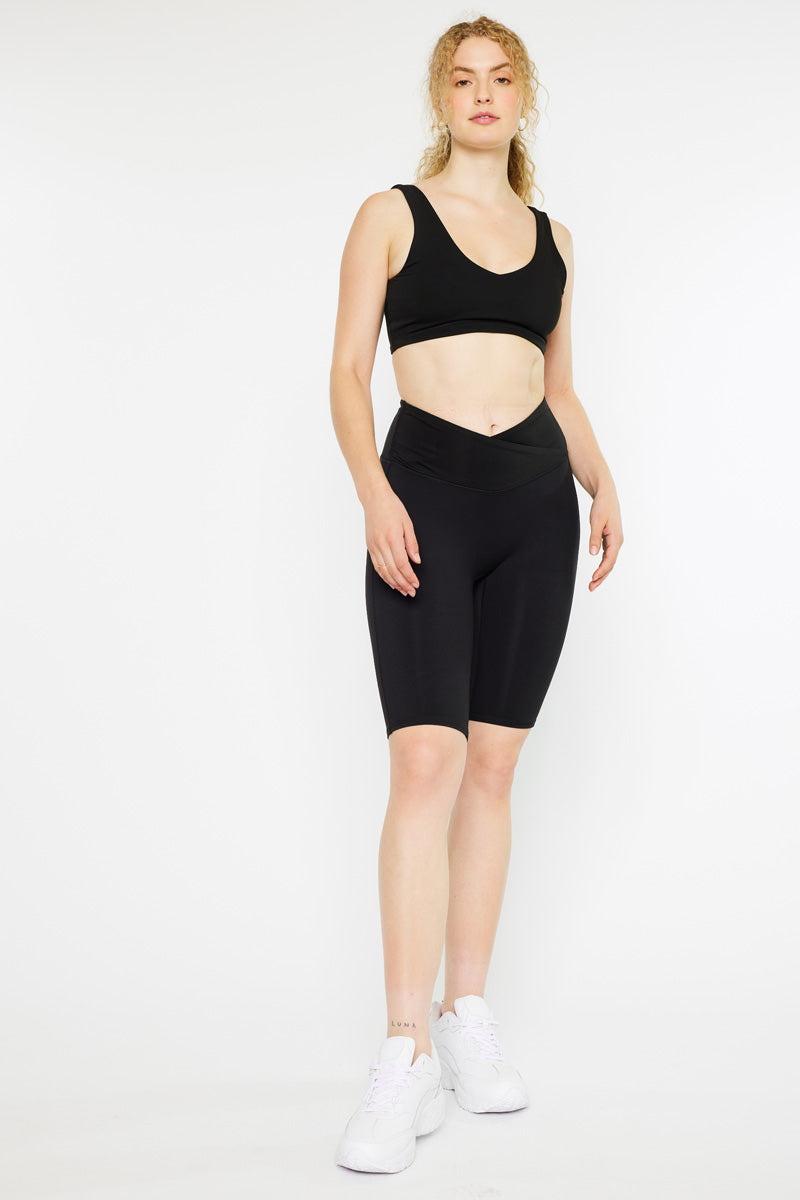 Neptune Mid Rise Active Shorts for Women - High Waist Yoga Running Workout Shorts with Pockets - Perfect for Gym, Jogging, and Lounge Wear