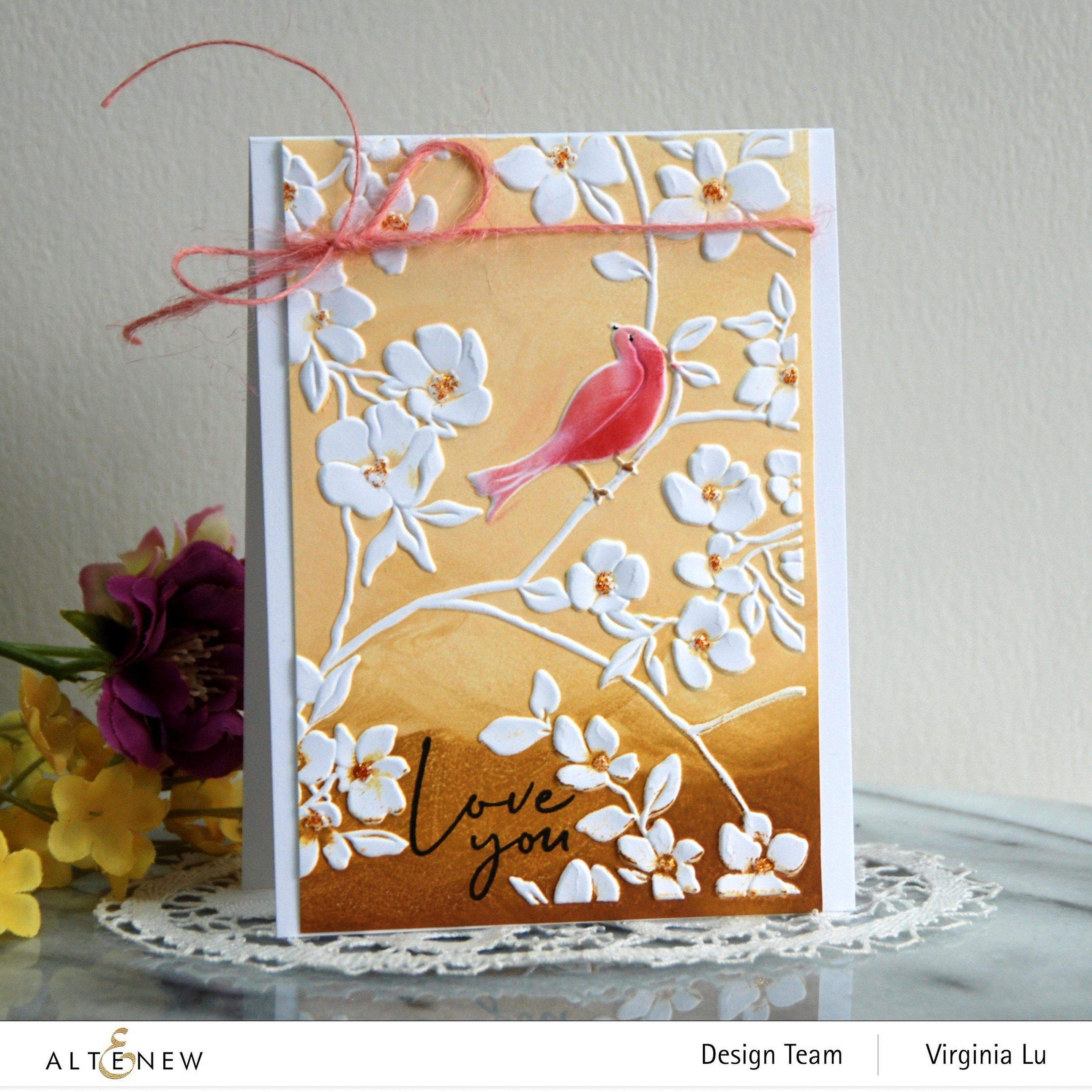 Blossoming Branches 3D Embossing Folder for Card Making - Floral DIY Scrapbooking & Paper Crafting Supplies