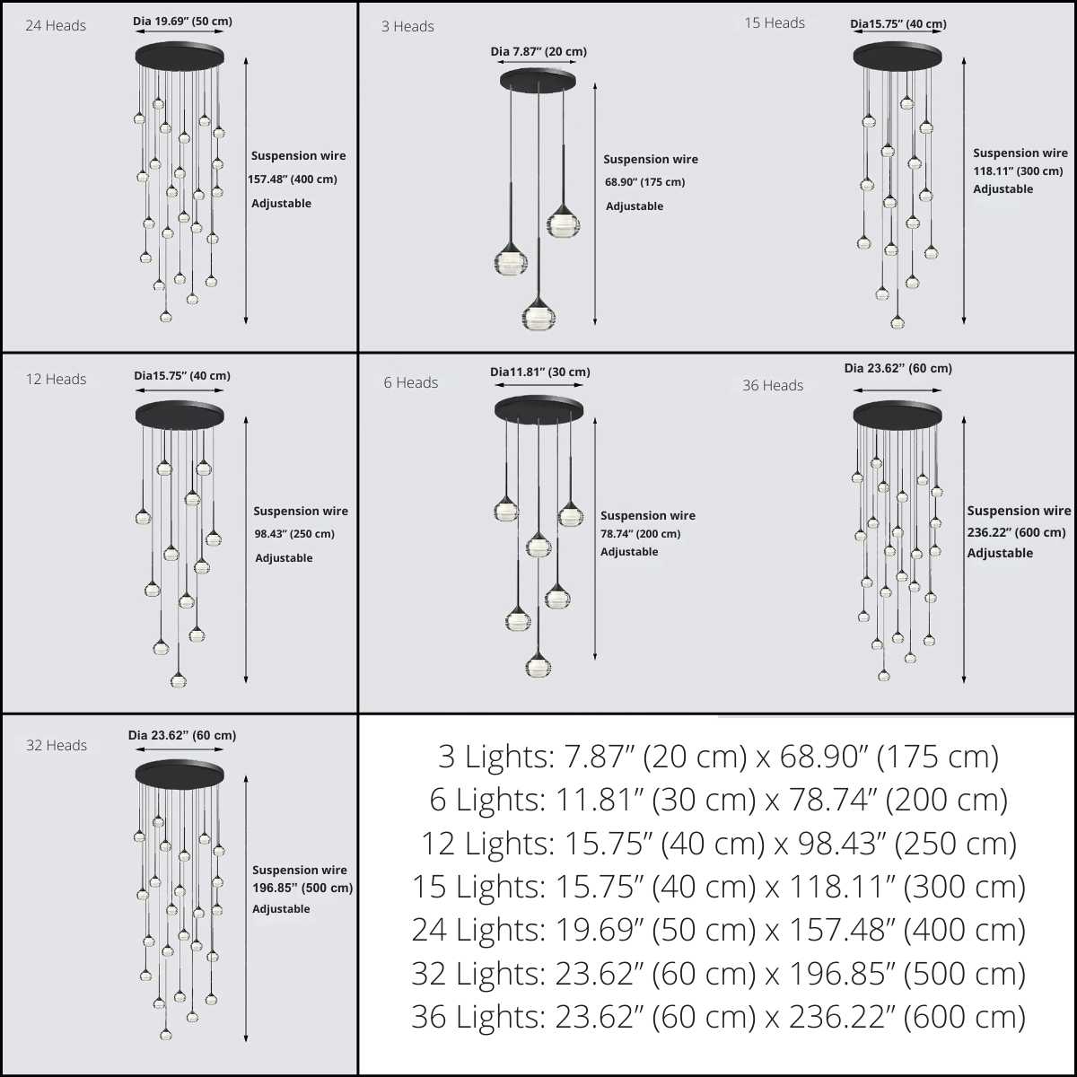 Kely Drop Stairwell Pendant Light - Modern Hanging Fixture for Hallway, Foyer & Staircase Lighting | Dimmable LED Chandelier for Home Decor