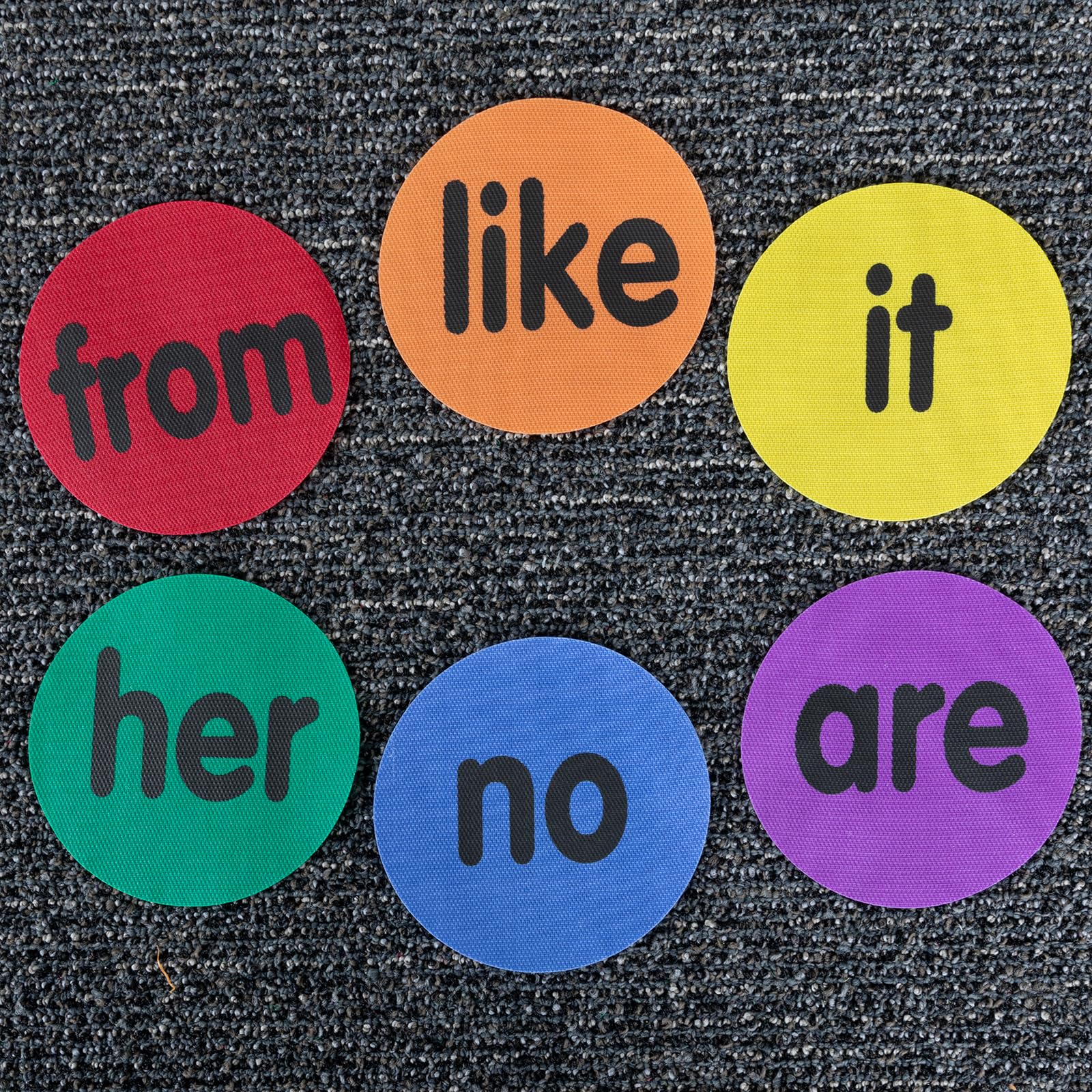 Really Good Stuff Carpet Mark-Its - Beginning Sight Words - 25 Carpet Spots for Classroom Learning & Early Reading Practice