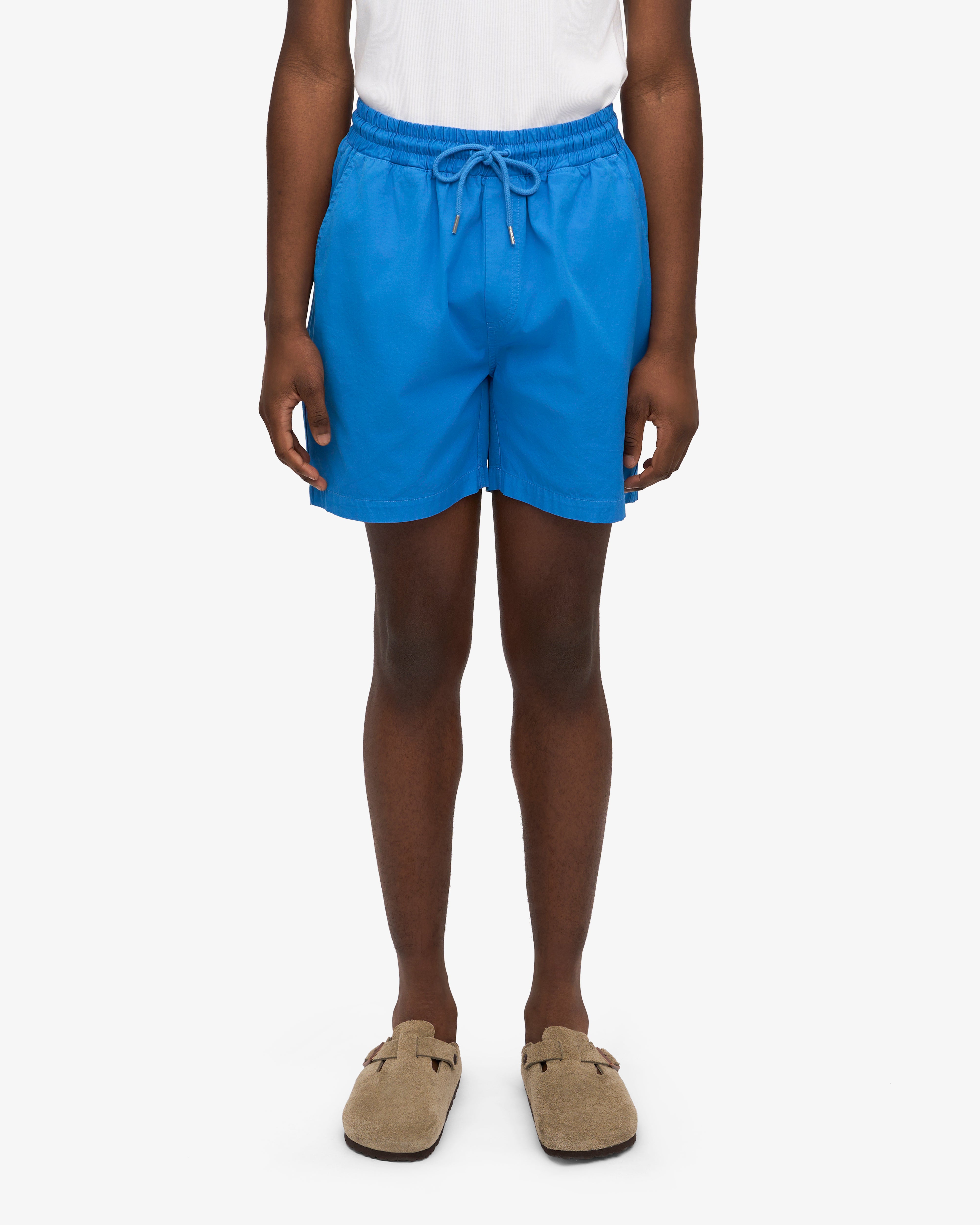 Organic Twill Shorts for Men & Women | Comfortable & Eco-Friendly Pacific Blue Casual Shorts | Perfect for Summer, Travel & Outdoor Activities