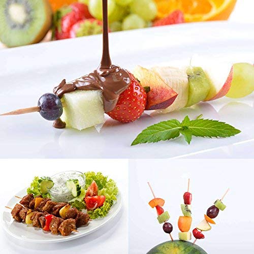 400 Pcs 6 Inch Bamboo Skewers - Wooden Skewers for Appetizers, BBQ, Kabobs, Chocolate Fountain, Fondue, Cocktails & Party Snacks - Perfect for Grilling, Entertaining & Food Presentation