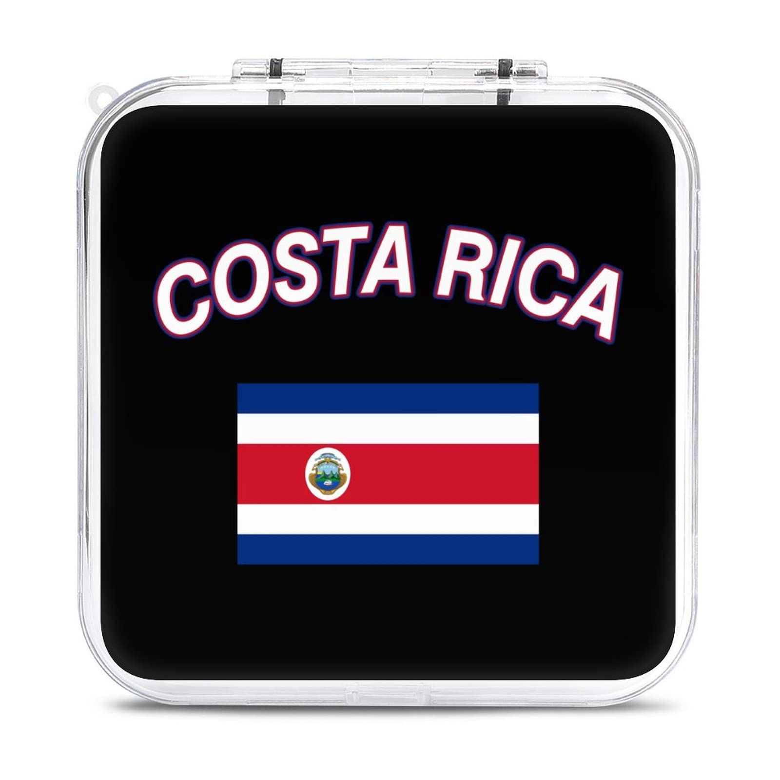 Costa Rica Flag Hard Protective Game Card Case for Nintendo Switch - 12 Slot Clear Shell Organizer | Travel & Home Storage for Switch Game Cards