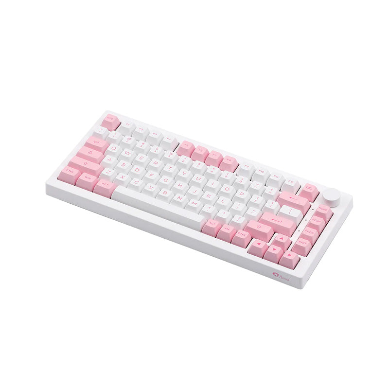 Akko 5075B Plus Prunus Lannesiana Wireless Mechanical Keyboard - Hot Swappable RGB Backlit, CS Silver Switches for Gaming & Office Use