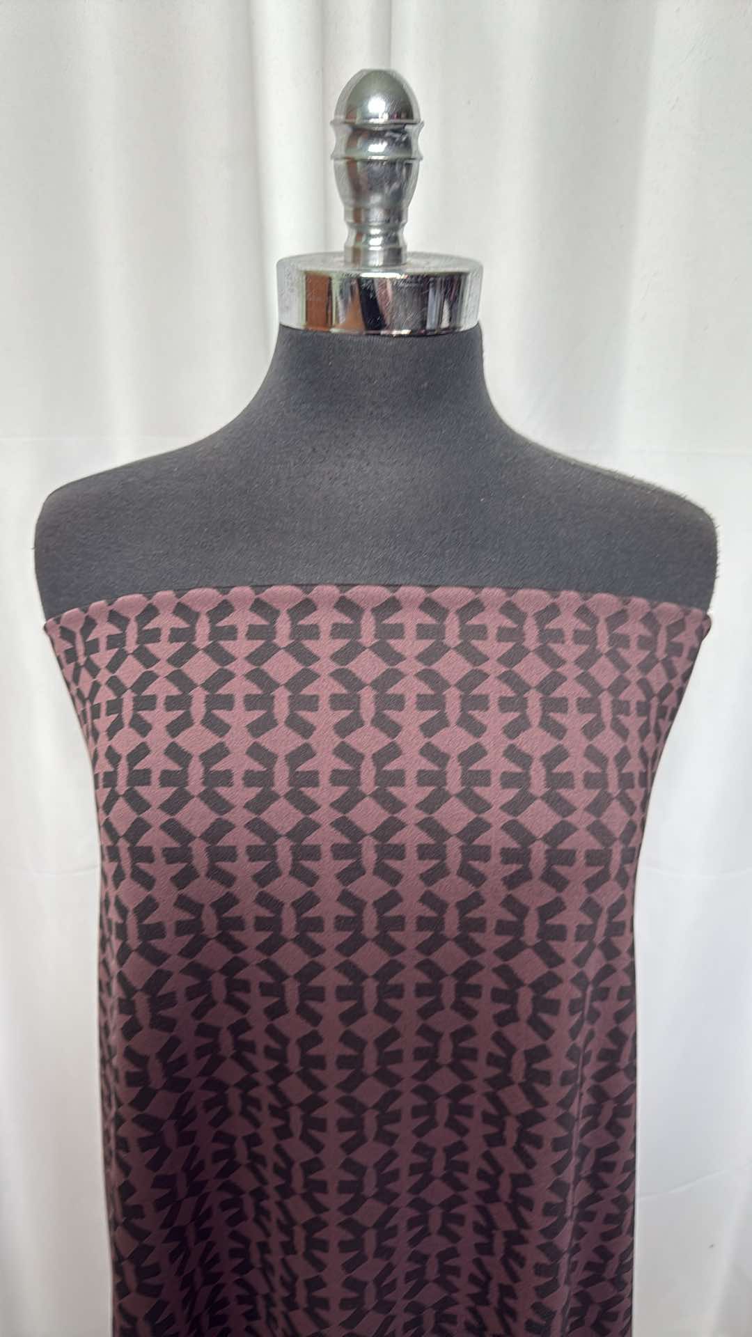 Mauve Geo Heavy Performance Fabric - 2 Yard Cut for Upholstery, Curtains & Home Decor Projects