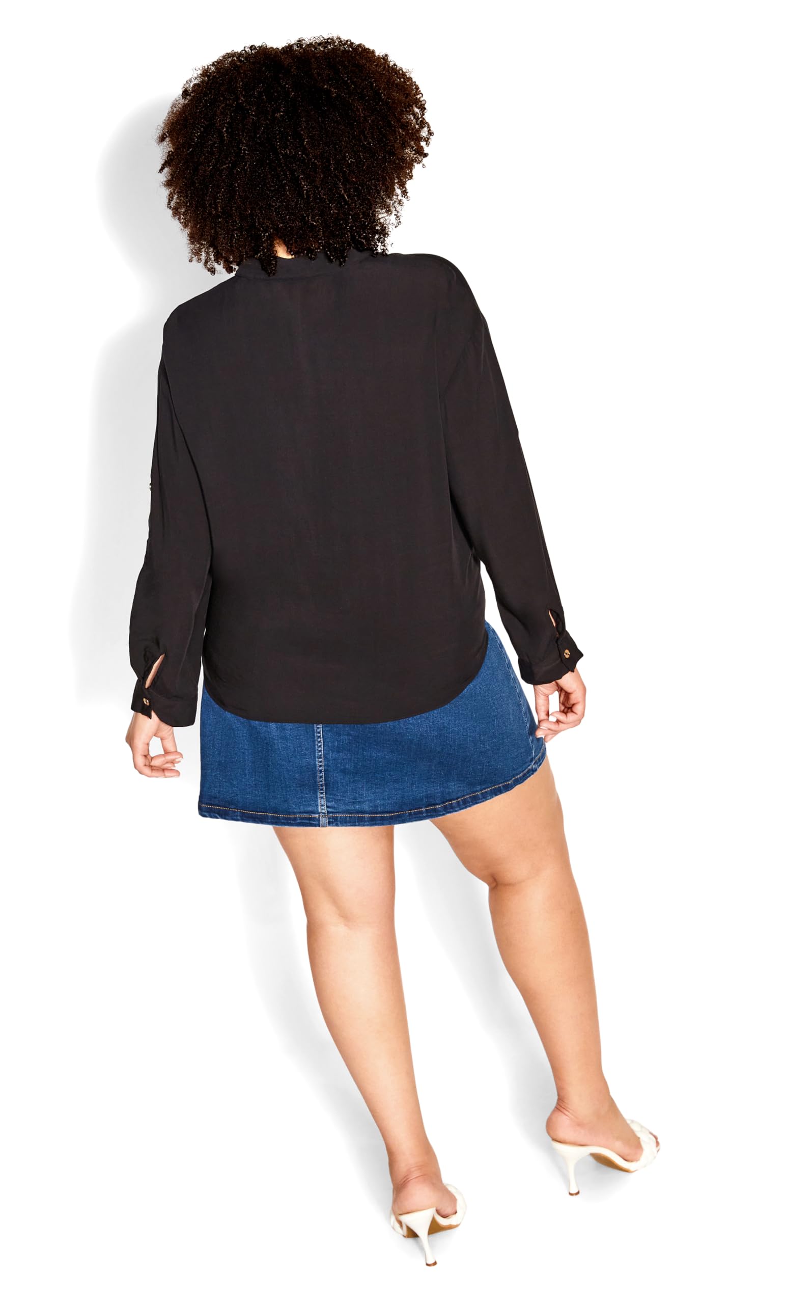 Women's Plus Size Denim Skirt - Comfortable & Stylish Island Print for Casual Wear, Beach Outings & Summer Fashion