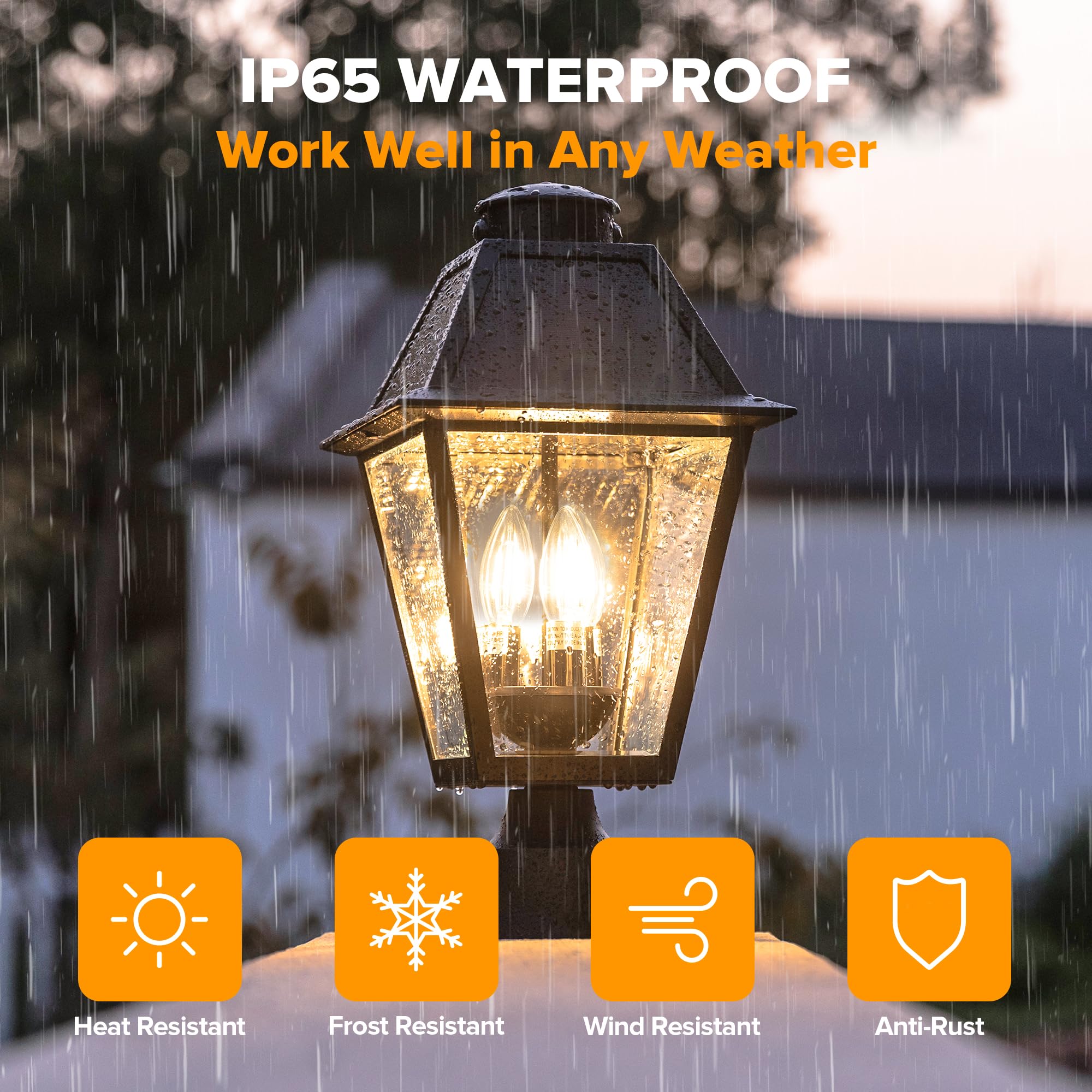 LUTEC Outdoor Solar Lamp Post Light with Motion Sensor - Waterproof Dusk to Dawn Pole Light, 3 Brightness Modes, Black Solar Powered Fence Post Fixture for Garden, Pathway, Driveway & Yard Lighting