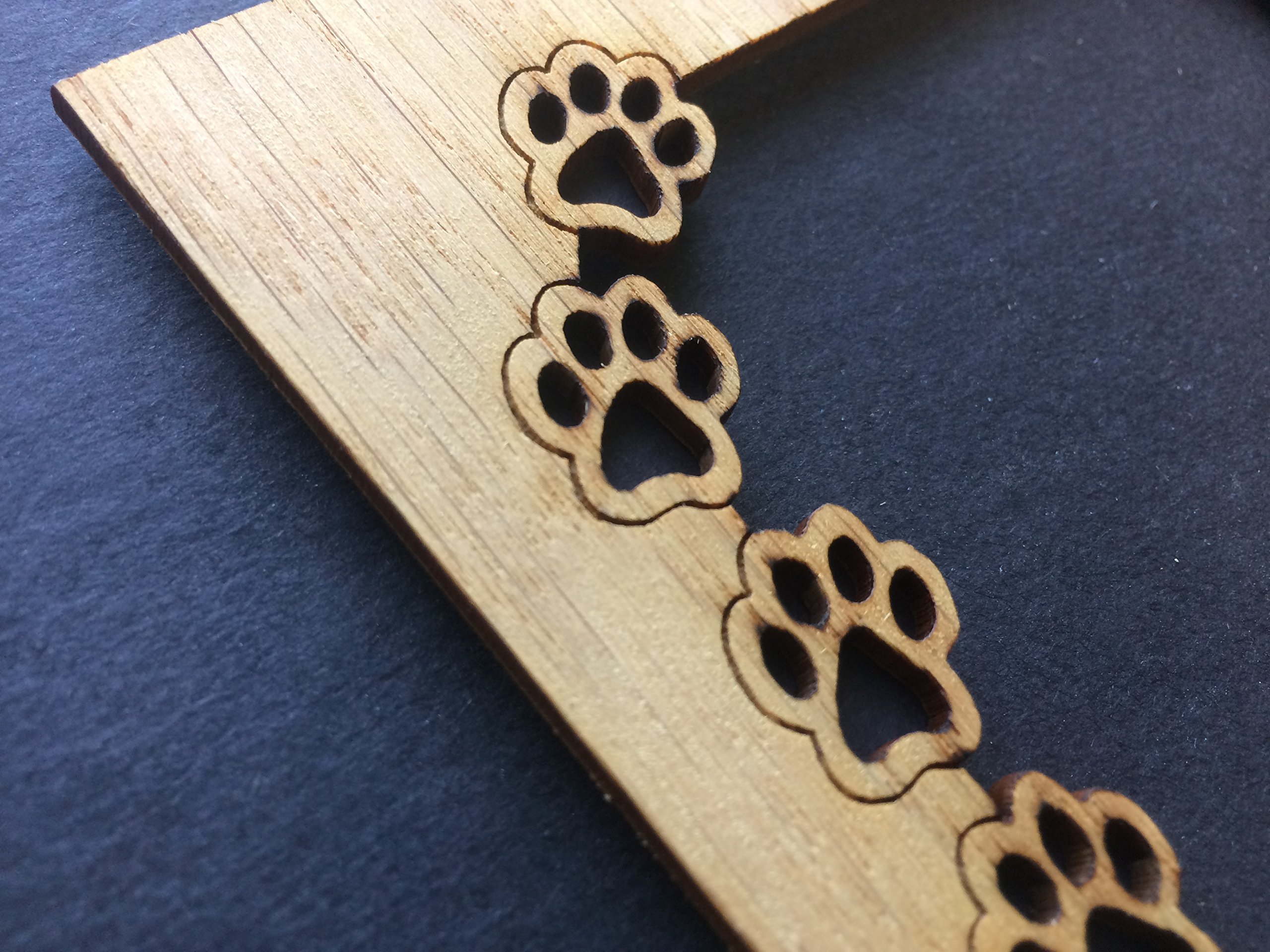 Personalized Dog Bone & Paw Prints Picture Frame - 11x14 Inch Black Wooden Photo Frame for Pet Lovers - Perfect for Memorial, Birthday Gifts & Home Decor
