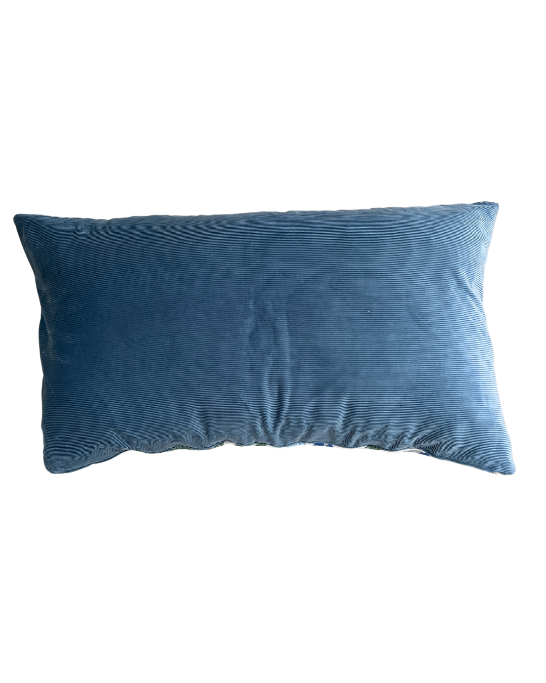 Blue & Green Rectangle Suzani Cushion Cover - Bohemian Home Decor Pillow Case for Sofa, Bed, Chair - Perfect for Living Room, Bedroom & Outdoor Use