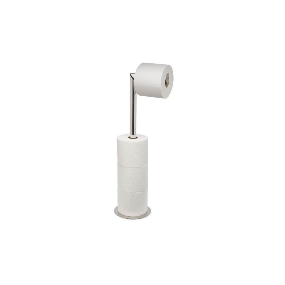 Joseph Joseph Luxe 2-in-1 Toilet Paper Holder - Premium Stainless Steel Bathroom Organizer for Modern Homes | Space-Saving Design for Small Bathrooms & Powder Rooms