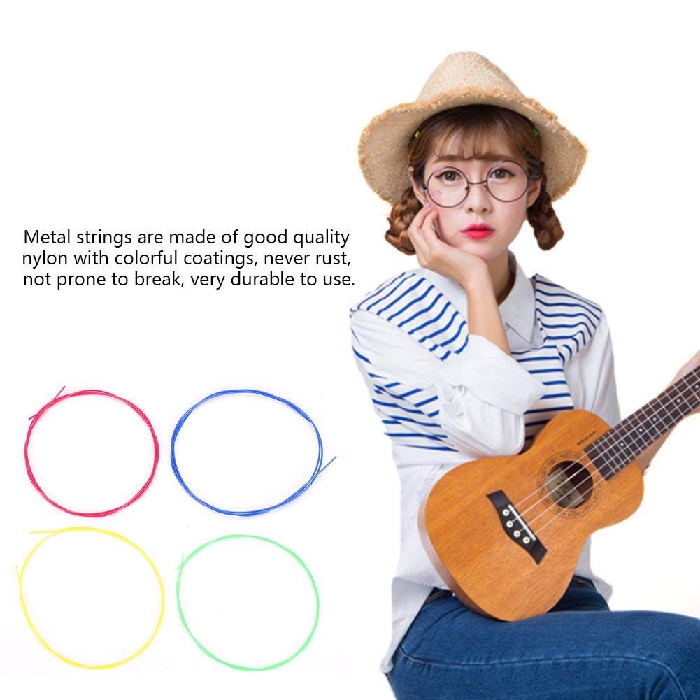4-Piece Nylon Ukulele Strings Set - Premium Replacement Strings for Soprano/Concert/Tenor Ukuleles - Durable & Warm Tone for Beginners & Professionals - Perfect for Live Performances, Practice & Studio Recording
