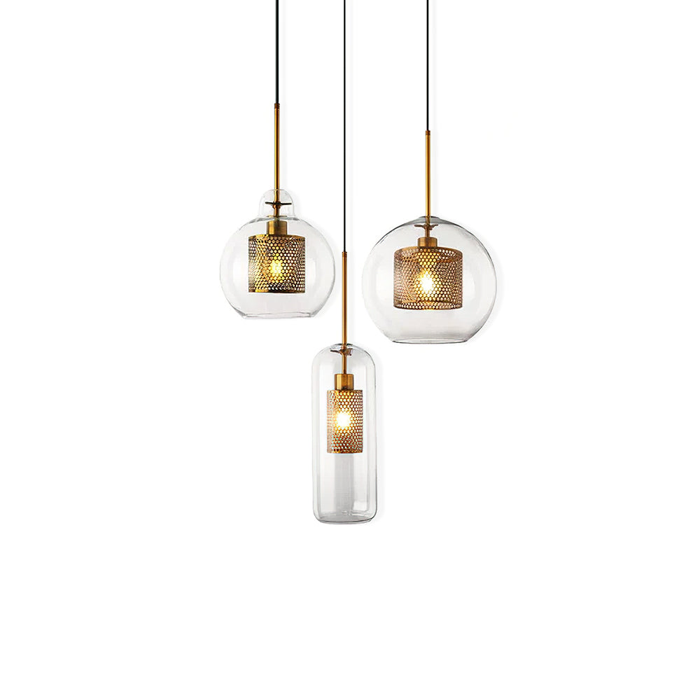 Chiswick Glass Pendant Light - Modern Hanging Ceiling Lamp for Kitchen Island, Dining Room & Bedroom Lighting