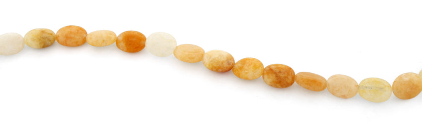 8x10mm Oval Yellow Jade Gemstone Beads for Jewelry Making - DIY Necklace, Bracelet & Earrings Craft Supplies - Healing Crystal Beads for Meditation & Spiritual Gifts