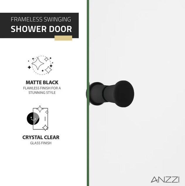 Anzzi SD AZ14 01MB Frameless Shower Door 72