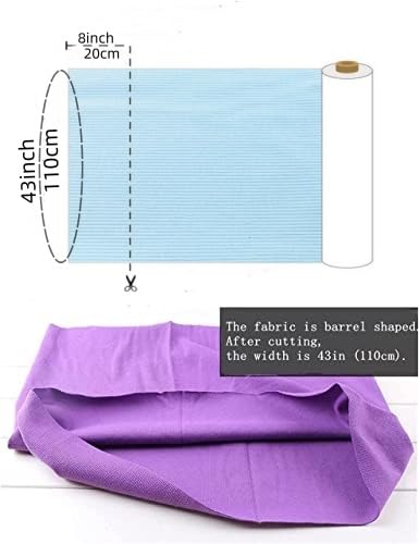 TinaKim Premium Rib Knit Fabric for Waistbands, Collars & Sleeve Cuffs - Jacket & Hoodie Material (Milk White 66, 43x8in) - Perfect for DIY Fashion Projects & Clothing Repairs