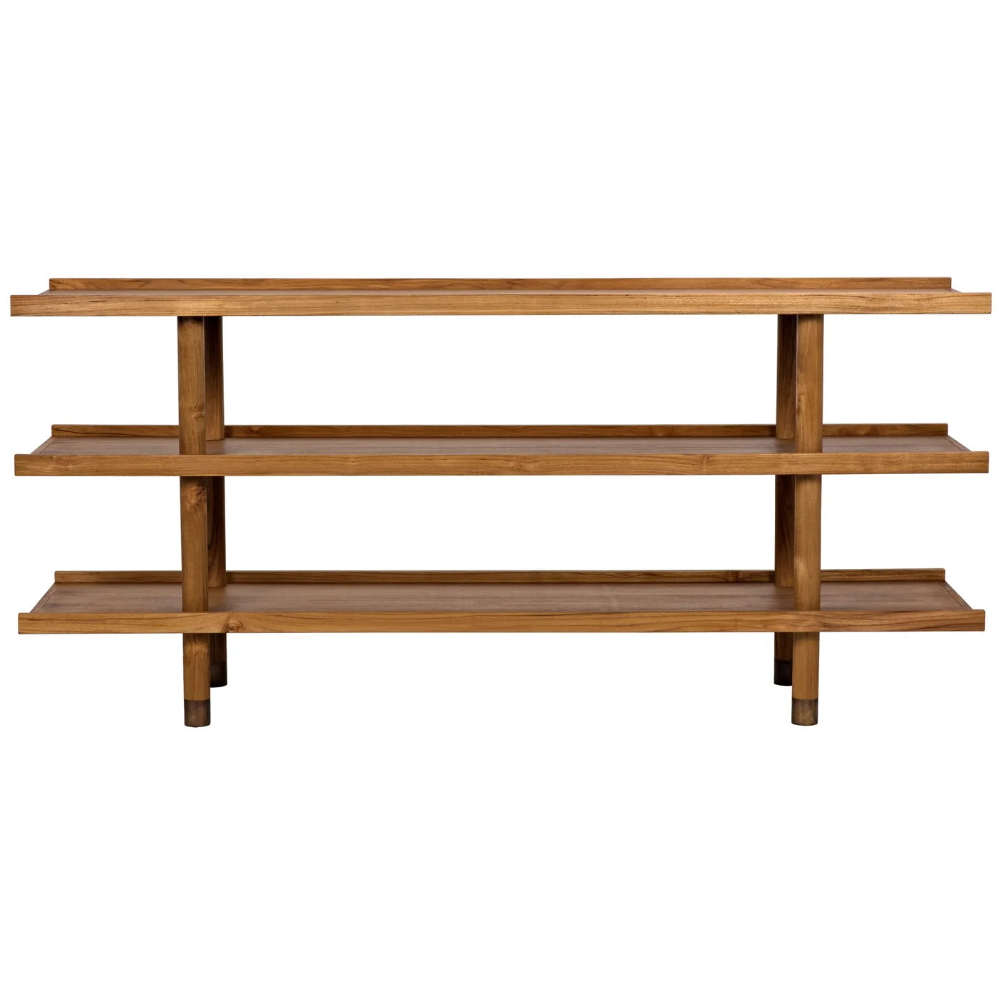 Solid Teak Wood Console Table - Mid-Century Modern Entryway Furniture for Living Room, Hallway & Foyer Decor