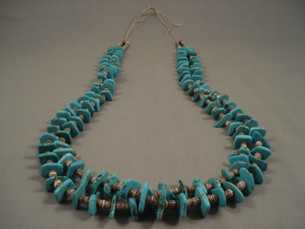 Vintage Navajo Native American Turquoise Necklace - 152g Handmade Blue Hiehsi Stone Jewelry for Women, Perfect for Boho Fashion & Cultural Events
