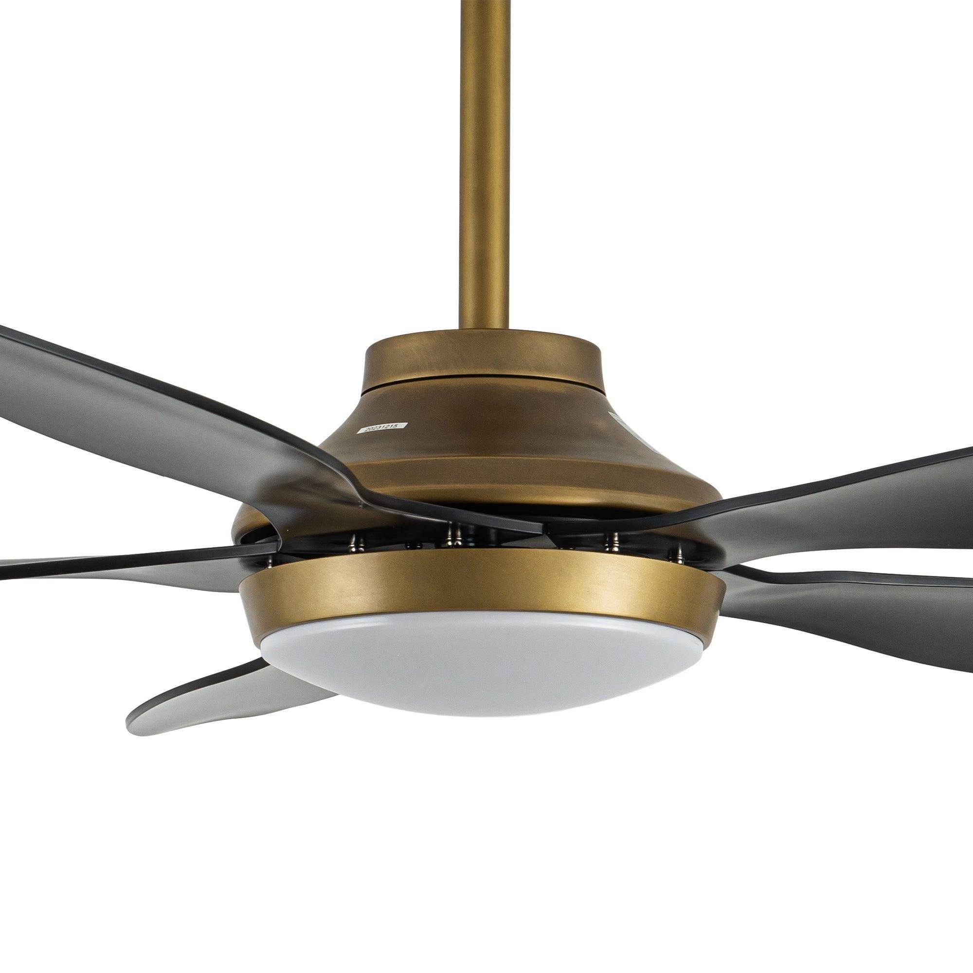 52 Inch Punjab Smart Ceiling Fan with LED Light - Energy Efficient, Remote Control, Quiet Operation for Bedroom, Living Room, and Office