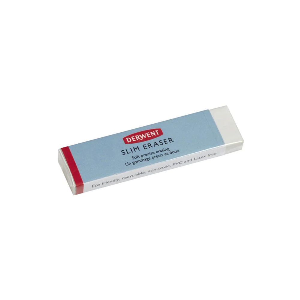 Derwent Slim Eraser - Premium White Vinyl Pencil Eraser for Artists & Students - Perfect for Sketching, Drawing & School Work