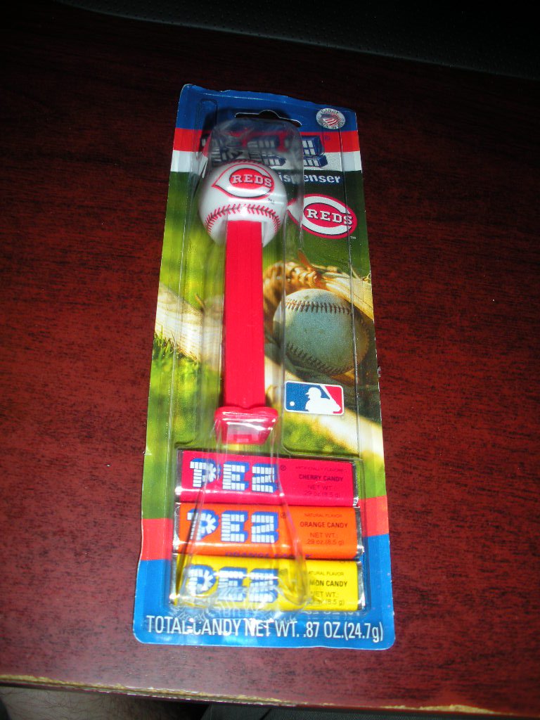 PEZ Cincinnati Reds Candy Dispenser with 3 Refill Packs - Officially Licensed MLB Collectible - Perfect for Baseball Fans, Gifts & Game Day Snacks