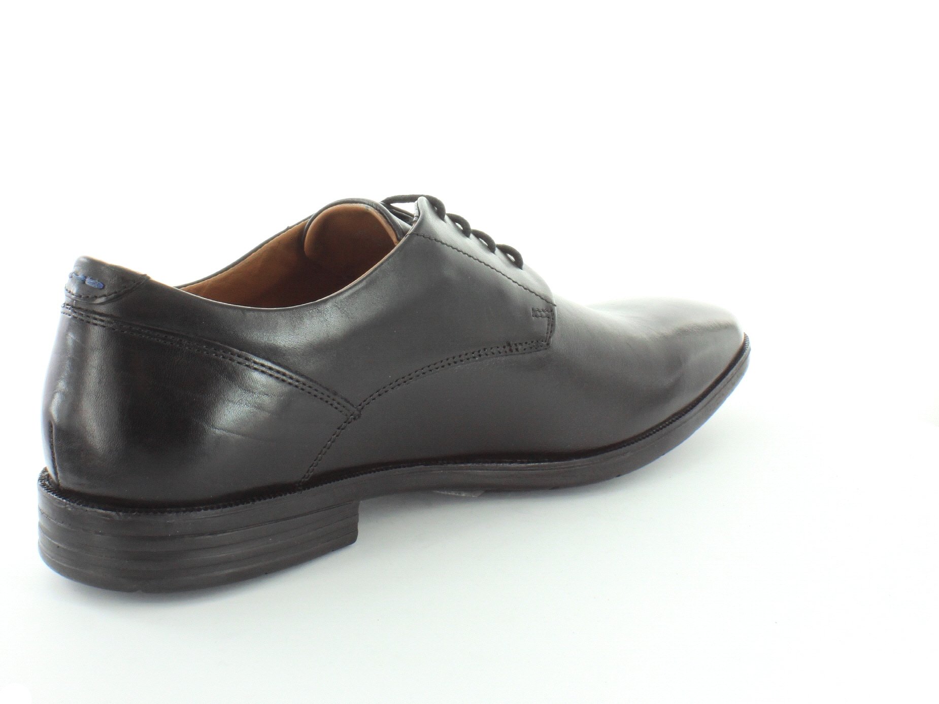 Clarks Glenrise Walk Men's Black Leather Casual Shoes Size 11.5 Medium - Comfortable Walking Shoes for Work, Travel & Everyday Wear