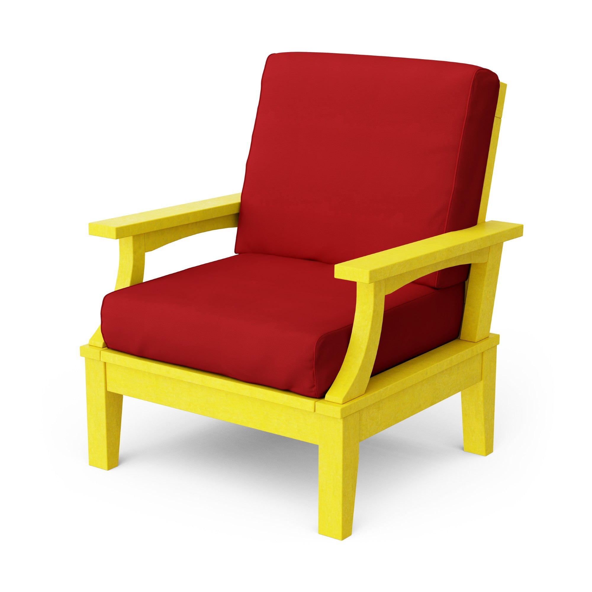 Heritage Deep Seating Patio Chair with Weather-Resistant Cushions - Outdoor Lounge Furniture for Garden, Poolside & Backyard Relaxation
