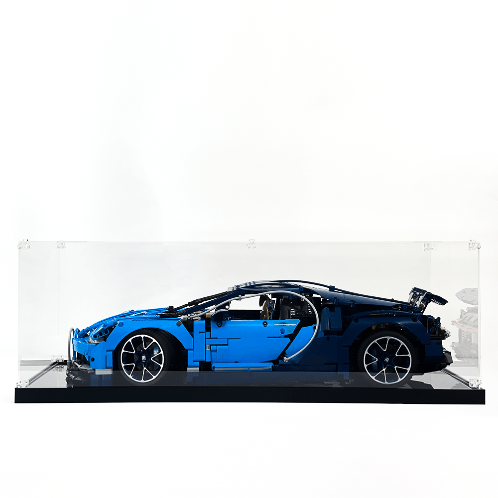 ICUANUTY LEGO Technic Display Case - Showcase for Bugatti Chiron, Lamborghini, Ferrari, Porsche, Ford & Le Mans Models - Perfect for Home & Office Decoration