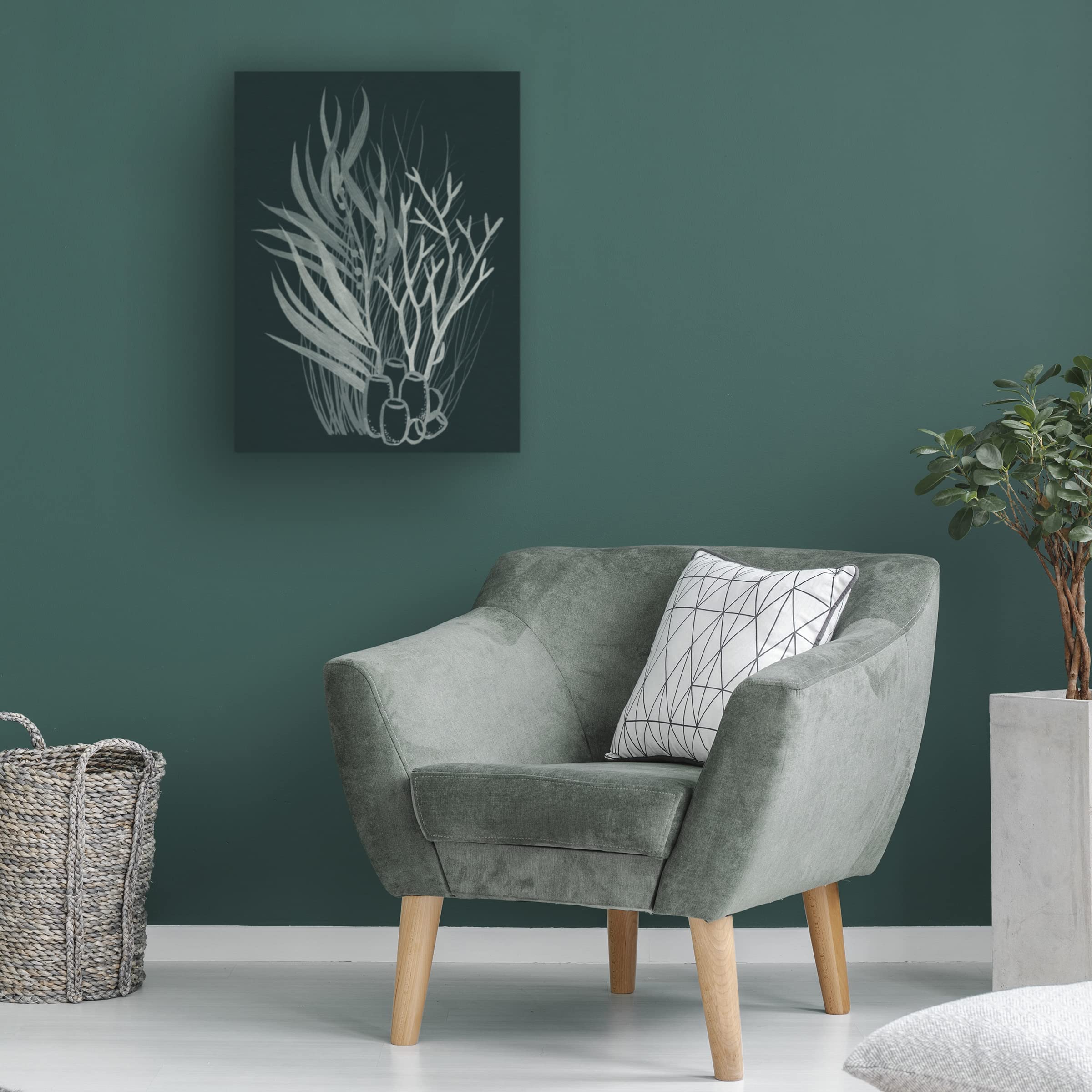 Grace Popp Underwater Bouquet I Canvas Wall Art Print - Modern Floral Home Decor for Living Room, Bedroom & Office