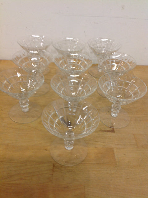 10-Piece Towle Crystal Champagne Glasses Set - Elegant Stemware for Weddings, Parties & Special Occasions